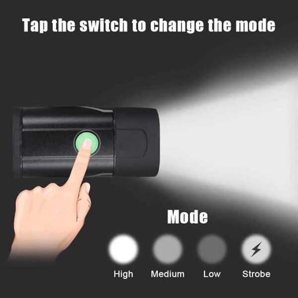 HJ 018 BICYCLE FRONT LIGHT RECHARGEABLE - Image 2