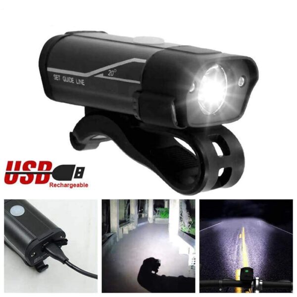 HJ 018 BICYCLE FRONT LIGHT RECHARGEABLE - Image 5